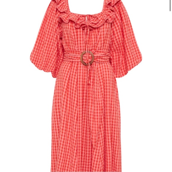 SOLD// Spell Strawberry Fields Midi Dress - Picture 4 of 10